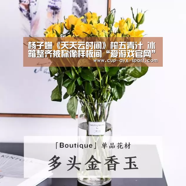 杨子姗《天天云时间》榨五青汁 冰箱整齐被称像样板间“爱游戏官网”(图4) 爱游戏